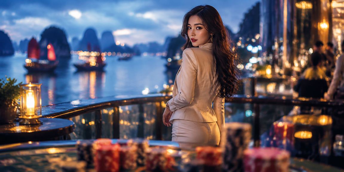 Người dùng trải nghiệm casino trực tuyến tại vùng biển Hạ Long trên điện thoại