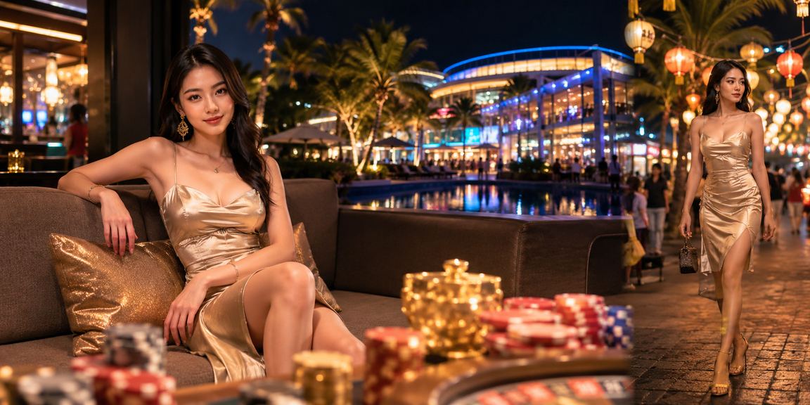Người dùng Phú Quốc đặt kèo thể thao trên điện thoại tại chợ đêm